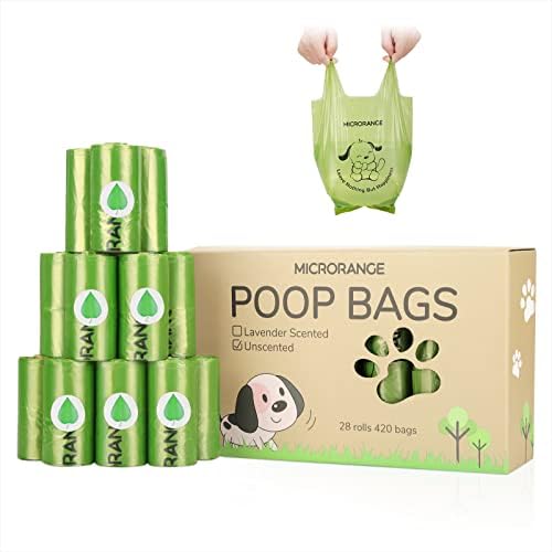 Microrange Dog Poop Bag, 135 Contagem de sacolas de cocô de cachorrinho grande vazamento, cada bolsa de desperdício de cachorro