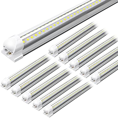 SONLELUX LED LED LUZ LUZ - 90W 11000LM 5000K, luminária de loja de led de 8 pés, lâmpadas de forma em V para garagem,