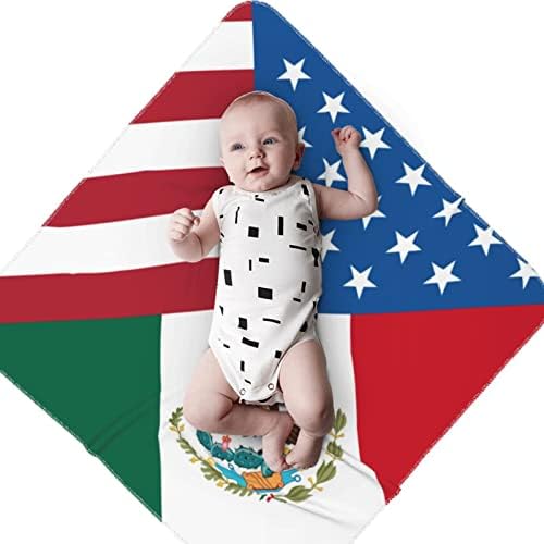 Clanta de bebê de bandeira mexicana americana recebendo cobertor para capa de swaddle para recém -nascido infantil