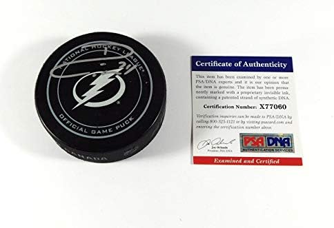 Ryan Callahan assinou assinado NHL Hockey Puck Lightning PSA/DNA Auto - Pucks Autografado NHL