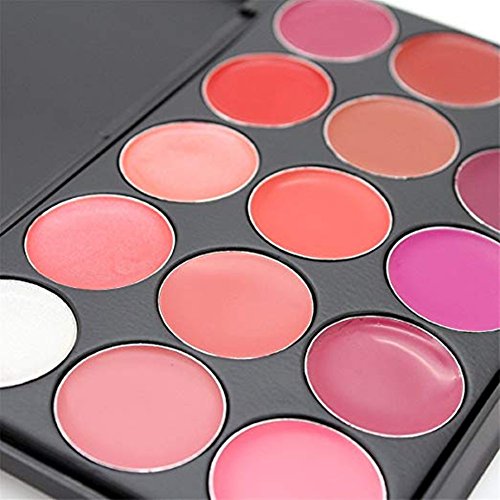 Phantomsky 15 color Cream Lip Gloss Makeup Palette Kit de contorno cosmético - perfeito para uso profissional e diário