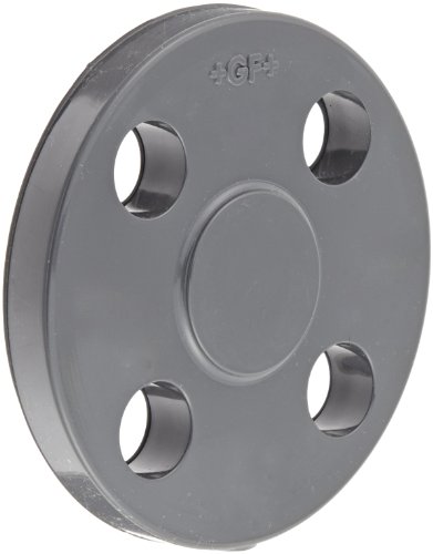 GF Sistemas de tubulação PVC Tubos de tubo, flange cego, Anexo 80, cinza, 1/2