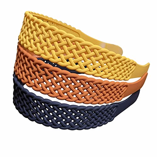 Yazon 6pcs Fashion Bands para meninas Mulheres Mulheres de Basquete de Basquete de 30 mm Bandas de cabelo de plástico