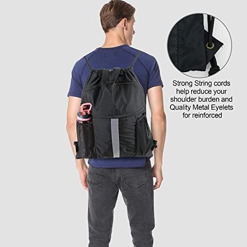 Bolsa de mochila de cordão de Beegreen com compartimento de calçados Sackpack para unissex