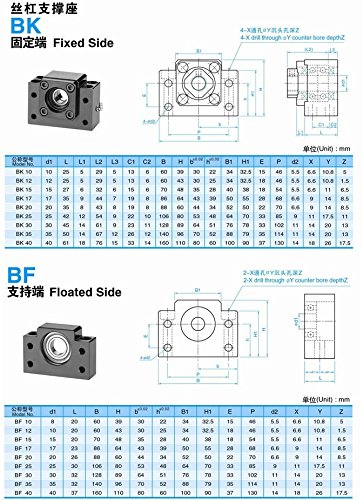 1set sfu1605 -l350mm + 2pcs sbr16 trilho l - 350mm + 4pcs bloqueio sbr16uu + 1set bk12/bf12 suportes de extremidade