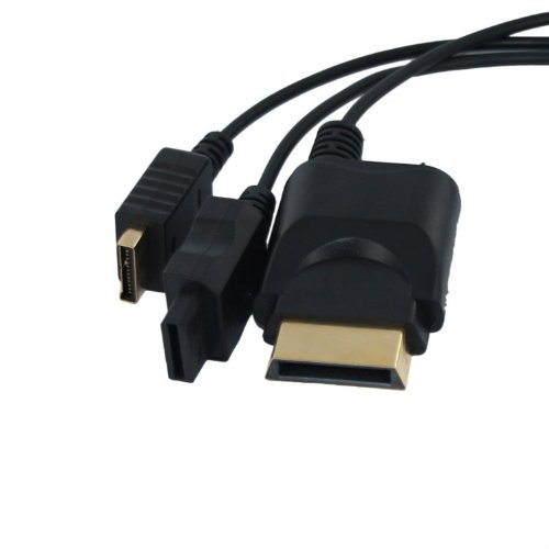 Eforbuddy 3 em 1 componente AV cabo de cabo para Sony PS3, Xbox 360, Nintendo Wii, 6 pés, preto
