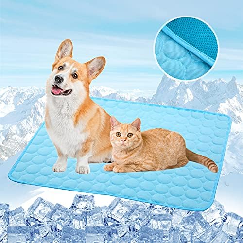 Yaogeg Dog Tapete de resfriamento, tapete de resfriamento para gatos, tapete de cama reutilizável para animais de estimação,