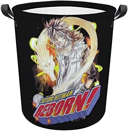 Hitman Reborn Laundry Basket Cesto dobrável Testal cesto as lacunas acolchoadas cestas