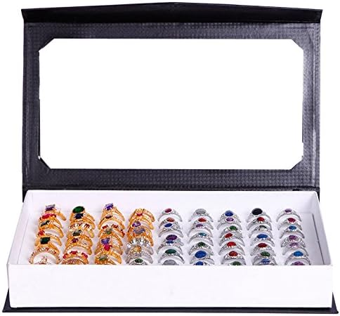 Organizador de jóias Stand 72 Display Velvet Caso Jewelry Storage Ring de alta qualidade Organizador com gavetas