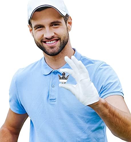 Weilaike Golf Ball Marker com clipe de chapéu magnético, clipe de bola de golfe rei do campo, presente de golfe da moda para