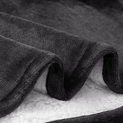 Dreamcountry Cobertor vestível para crianças, capuz de cobertor sherpa de grandes dimensões com bolso profundo, moletom