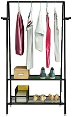 Casa elegante e simples rack de secagem de varanda, jaqueta simples de quarto de quarto stand entrada de calda de dupla camada
