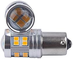 GFJMC 1156 BA15S 1141 1073 7506 1003 âmbar amarelo extremamente brilhante High Power LED Burn Signal Lights Backup Bulbos reversos