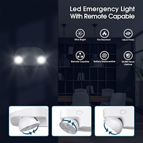 Luz de emergência LED de Saselux com iluminação remota de lâmpadas LED e capaz de sair da lâmpada de saída, luz de