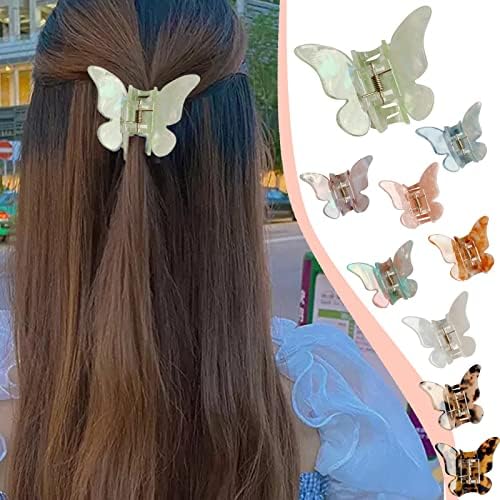 Clipes de cabelo de borboleta para mulheres meninas, clipes de garras acetato pequenos acessórios de penteado de cabelo de moda