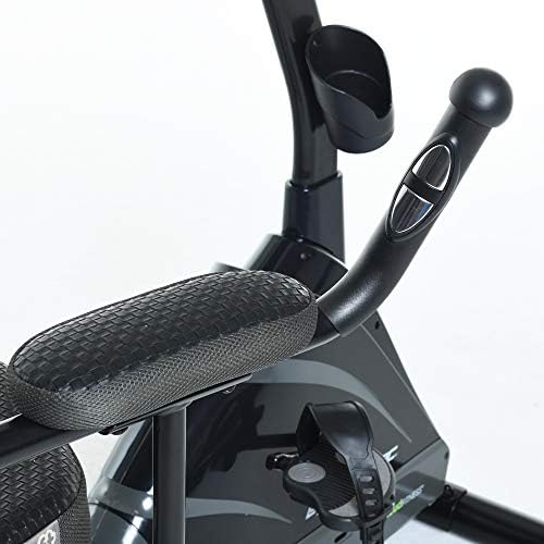 Bicicleta de exercício reclinada de 5000 exercícios com assento de airsoft, 24 programas pré-set, Bluetooth MyCloudFitness