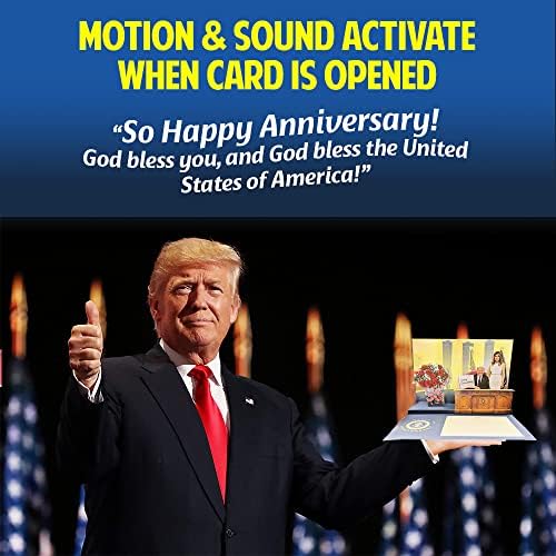 Donald Pop Up Anniversary Card With Light & Sound, Cartão de aniversário engraçado para os pais, diz Feliz aniversário