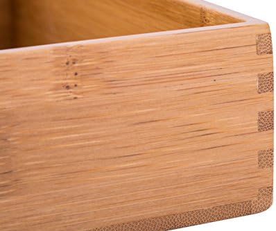 Caixas de armazenamento do Organizador de Bambu Sansnow para Organizador de cômodos de banheiro de mesa, bambu 4 *4