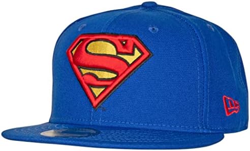 New Era Superman Symbol Blue 59Fifty Chapt 7 1/4 ajustado, um tamanho único