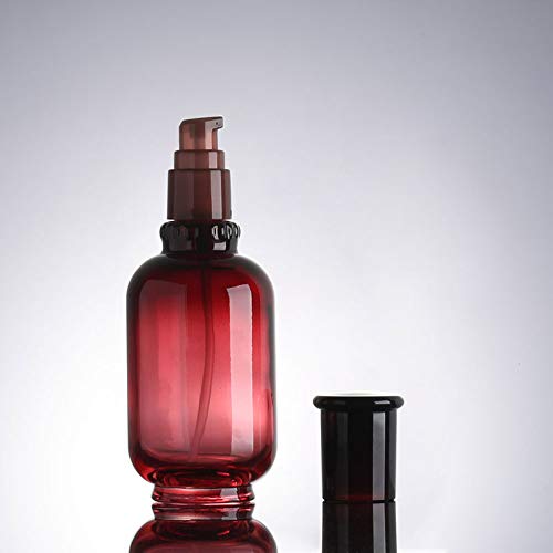 2pcs 50ml/1,7 onças de vinho vermelho de vidro vazio emultível emulsão Recarregável Essência de massagem Distribuidor de óleo