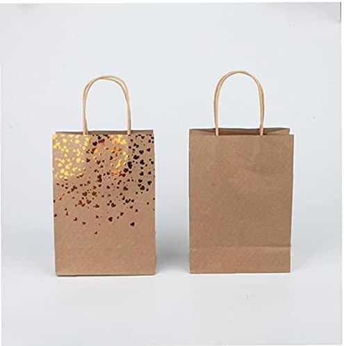 Froiny 12pcs Kraft Paper Bag Gift Packaging Sachs With Handle Party Candy Box for Wedding Christmas Baby Churche