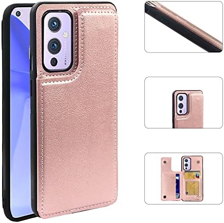 Compatível com o OnePlus 9 OnePlus9 5G Case com porta -crédito de cartão de crédito Titular de cartão magnético Acessórios para células Flip Flif