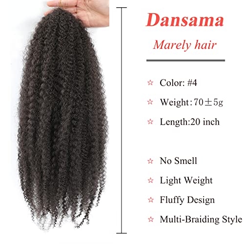 Dansama Marley Hair 20 polegadas Marley Twist para Faux Locs Marley Hair for Twists Braiding Synthetic Hair Extensions,