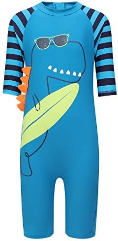 Phibee Boys 'One Piece Rash Guard Swimsuit Short Manga UPF 50+ Proteção solar Suits Bathing