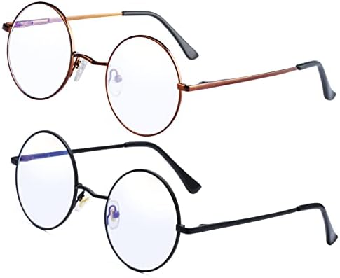 Brigtlaiff redondo óculos de bloqueio de luz azul para homens, mulheres, copos de TV de computador anti -Eyestrain