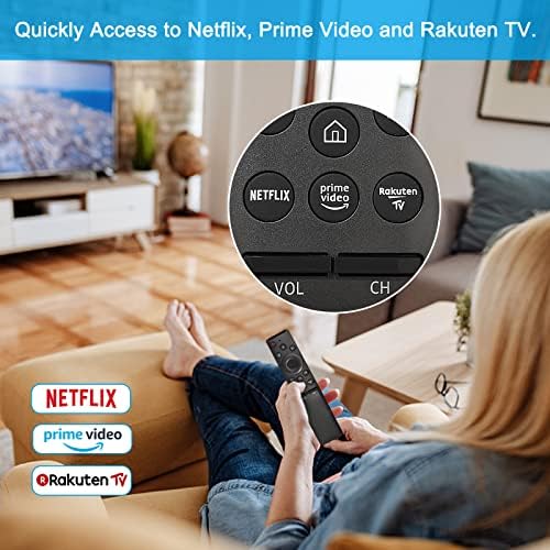 Substituição universal de controle remoto para a Samsung Smart TV LCD LED LED TVs QLED TVs e Netflix, Botões de TV Rakuten, BN59-01312A