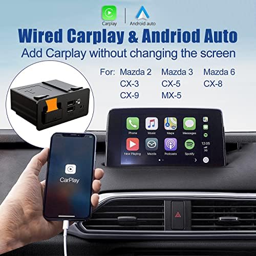 Kit de retrofit de automóveis Mazda CarPlay e Android, TK78-66-9U0C OEM Hub encaixa no sistema MZD Connect System, 00008FZ34,