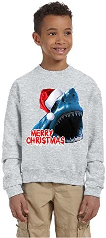 AllTrends Kids Youth Sweetshirt Santa Jaws Feliz Natal Feio Funny