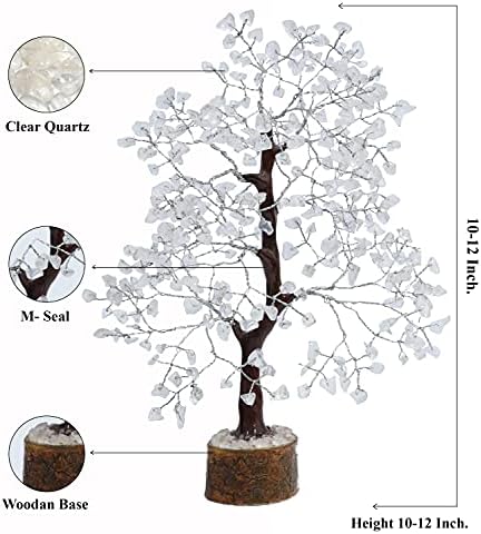 Clear Quartz Gemstone Tree & Puff Heart & Pendulum Shape Pinging Presente Adorável para seu Reiki acusado de papel pendente