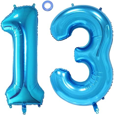 Ceqiny 40 polegadas 13º número Balão Mylar Balloon Balão Gigante do Alfabeto Balão para Festa de Aniversário Casamento Casamento