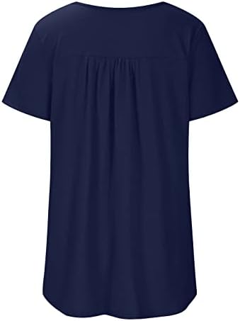 Lcepcy feminino Hide Belly Camisetas 2023 Verão Casual Casual Manga curta T Bloups largo em ajuste