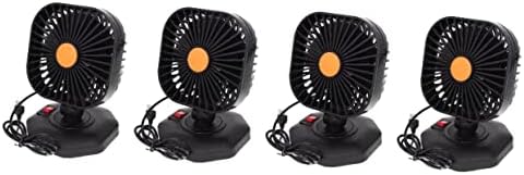 Holibanna 4PCS Car Dashboard Fan para carro 360 ° Fã de carro rotativo ventilador de resfriamento elétrico para fãs de carros para