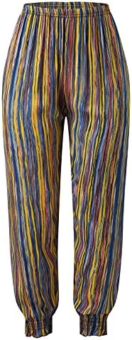 Calça boêmia rongxi calça calça feminina Bloomers Bloomers Beach Casual Pants macias macias