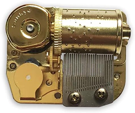 Jogar [minuet] 23 Note Golden Music Box Mecanismo Sankyo Music Box Peças Movimento musical para caixa de música DIY