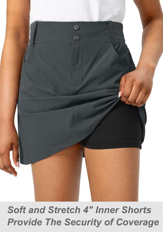 Viodia Golf Skorts Saias para mulheres com bolsos Salia de caminhada de alta cintura feminina Skort Athletic Tennis para Summer Casual