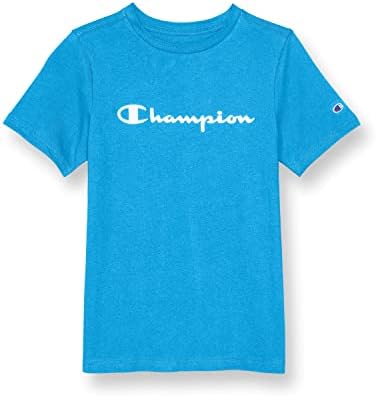 Campeão, camiseta infantil para meninos, camiseta leve algodão, script e impressão