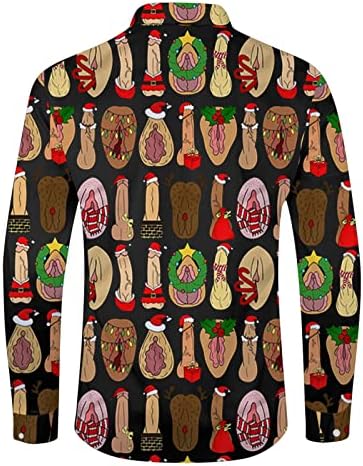 Camisetas casuais de botão casual de natal dsodan para masculino colarinho de colarinho de colarinho de colarinho de colarinho