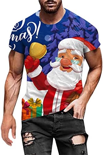 Soldado masculino de Natal Dsodan Camisetas curtas Músculos Slim Fit Party Designer Tops Xmas Graphic Funny Sports Tees