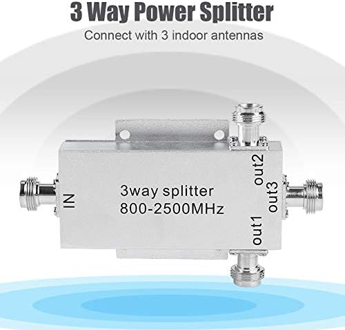 Splitter coaxial de 3 vias, Digital 800-2500MHz N Female do conector Signal Booster Internet amplificador para antena de TV e