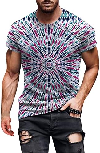 Camisa de vestido Homem Homem Camisa Loja Top Street 3D Digital Animado Round Neck Fashion Camisa de manga curta casual Casual