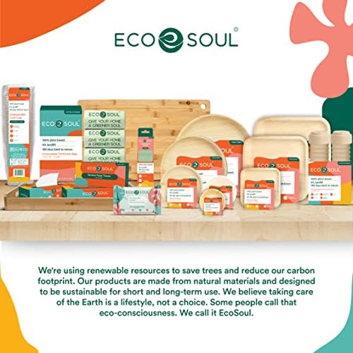 Eco Soul Soul Organic Bamboo Wooden Kitchen Drawer Organizer | Resistente, grande 12 'x 17' | Bandeja organizadora para talheres, talheres, talheres, suporte de utensílios | Divisores de gavetas ranhuradas, 5 slots