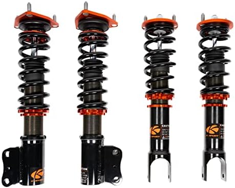 Kit de suspensão Ksport Coilovers CNS220-KP | Compatível com 95-98 Nissan 240SX - Kontrol Pro Ajuste Courofas | Abaixa o veículo e aumenta o manuseio de choques |