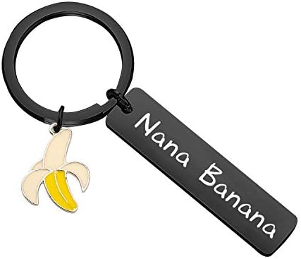 Bauna Grandma Keychain Idéias engraçado Nana Banana Key Ring Avó Presente