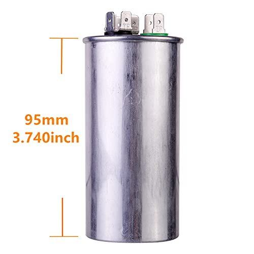 Huarew 45+7,5 UF ± 6% 45 7,5 MFD 370/440 VAC CBB65 RUN DULE START CAPACITOR RODO