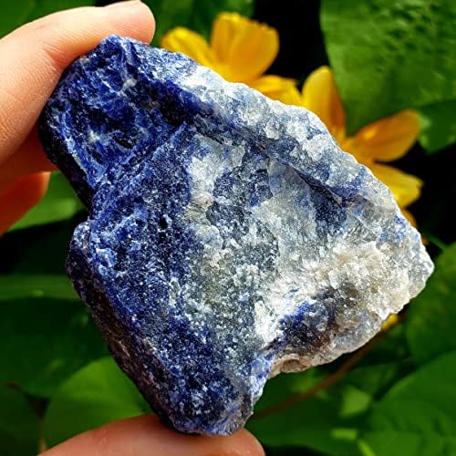Amostra de pedra bruta de cura de cristal de sodalita - pedra de pedra bruta bruta - pedra metafísica de sodalita 4