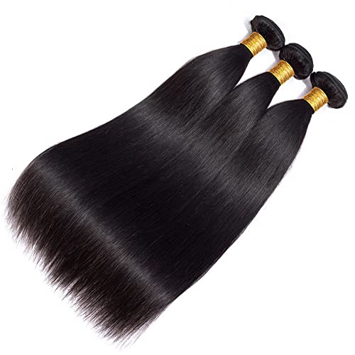 10a de cabelo reto Pacotes de cabelo humano virgem brasileiro Pacotes retos 26 28 30 polegadas Cabelo virgem não processado